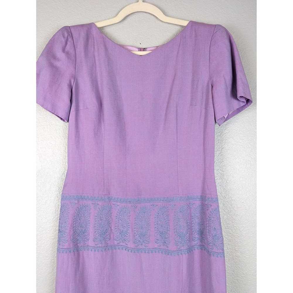 Vintage Maggy London Maxi Short Sleeve Dress Form… - image 3