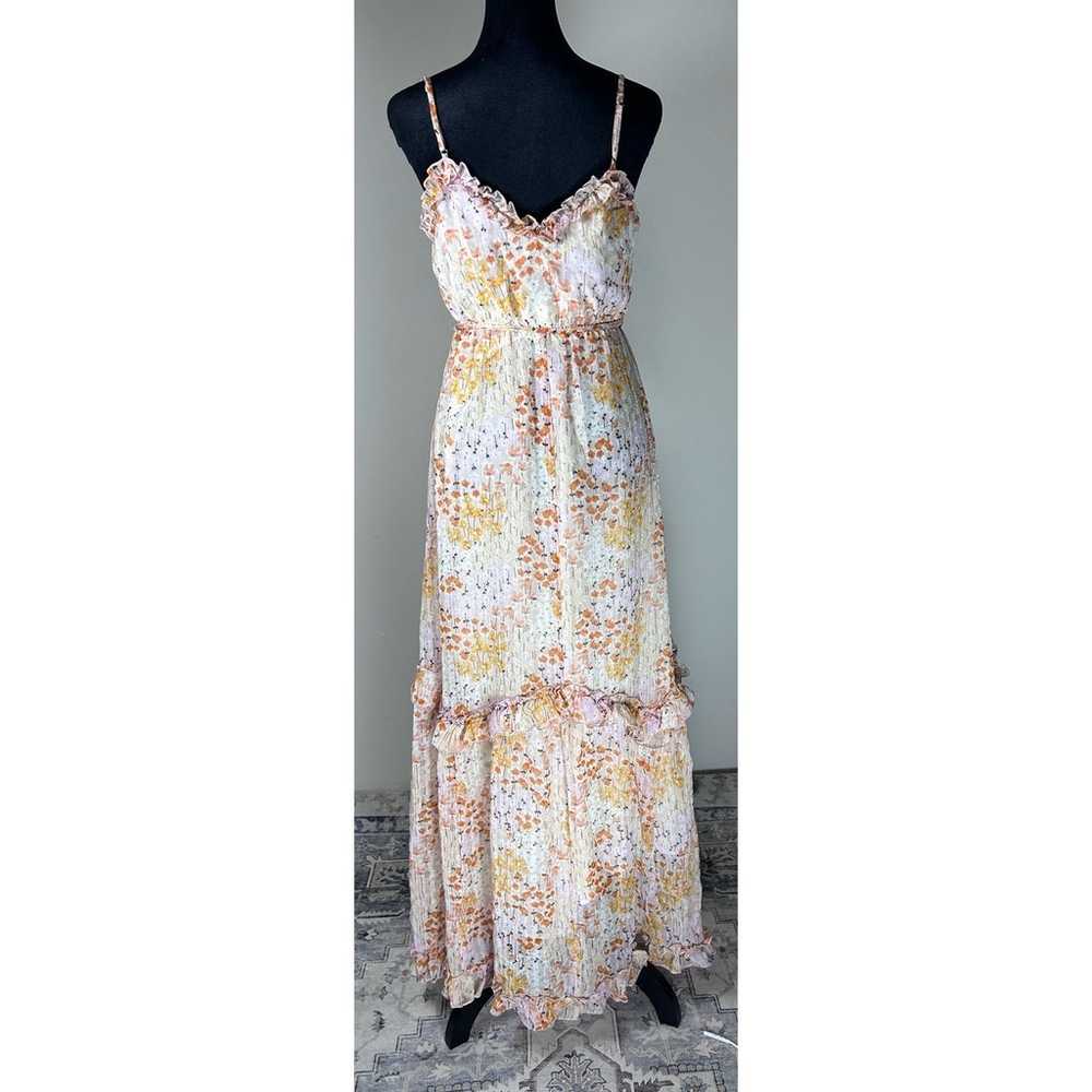 June & Hudson Floral Ruffle Maxi Dress Size S Ivo… - image 2