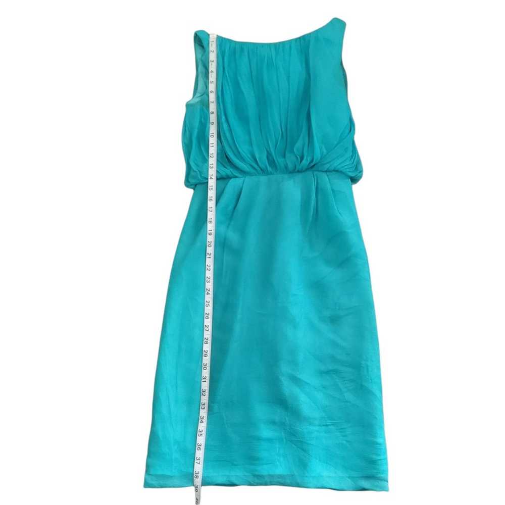 Vintage 50s Elinor Gay Turquoise Chiffon Cocktail… - image 5