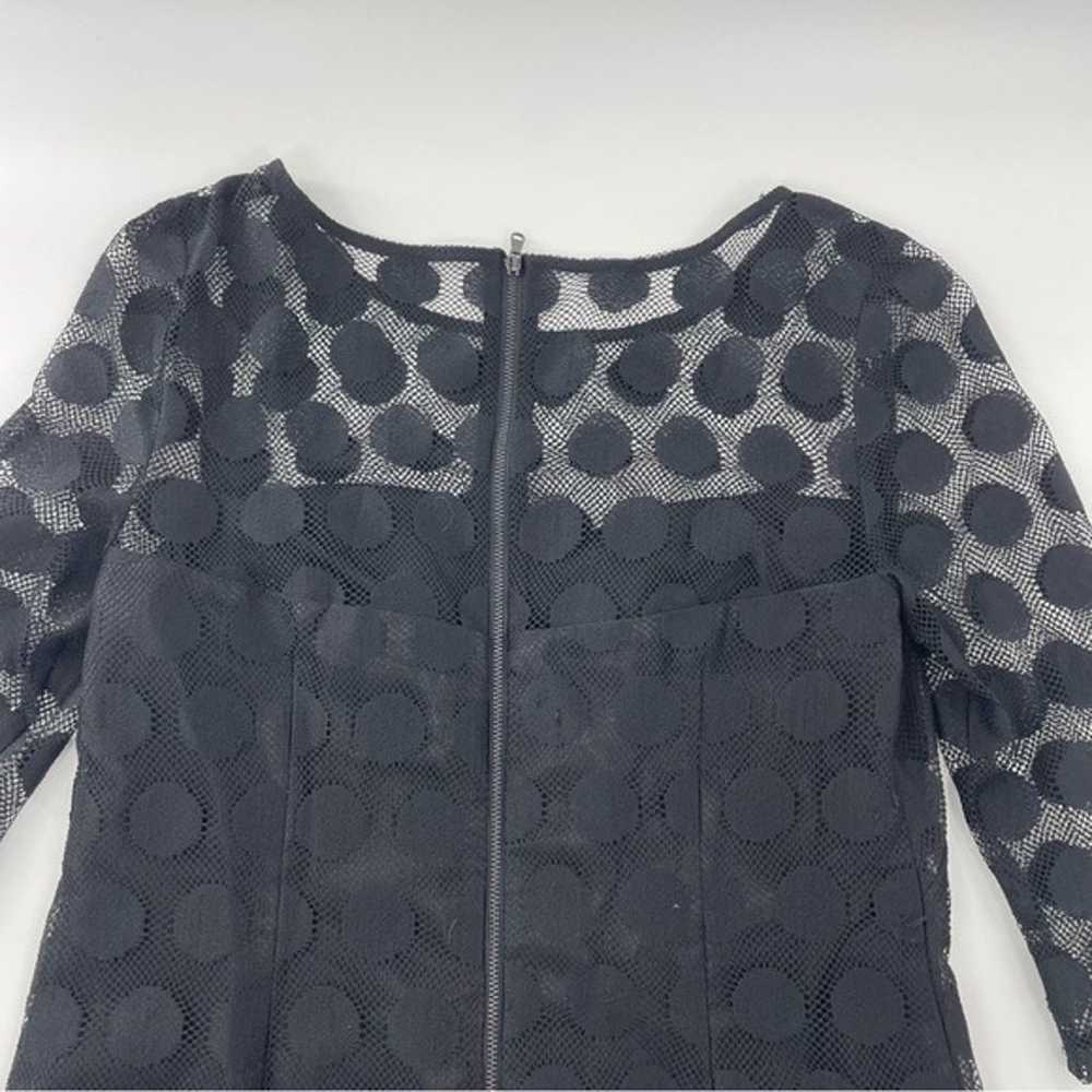 Betsey Johnson Sheer Neck 3/4 Sleeve Polka Dot Ov… - image 6