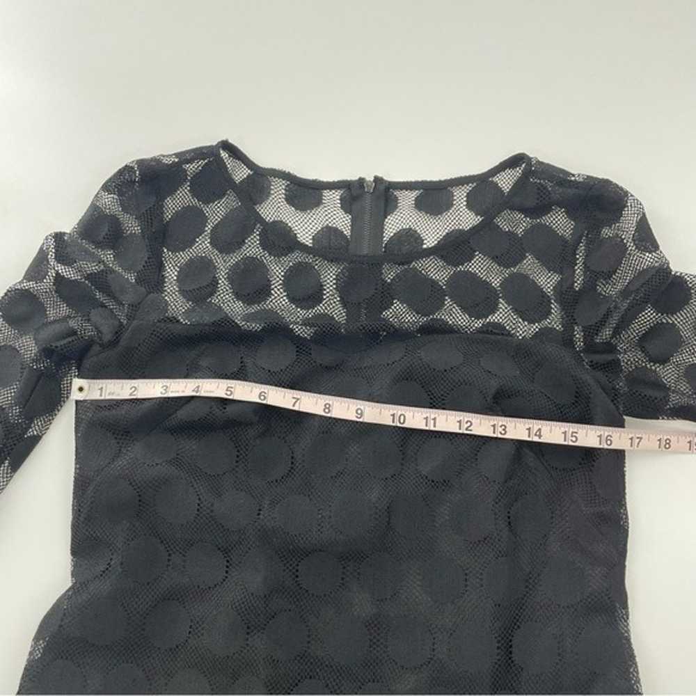 Betsey Johnson Sheer Neck 3/4 Sleeve Polka Dot Ov… - image 9