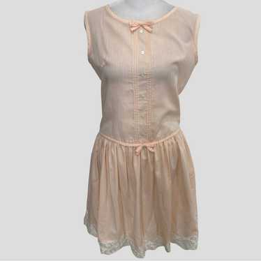 Vintage 60s Gay Gibson Pale Pink Lightweight Lace… - image 1