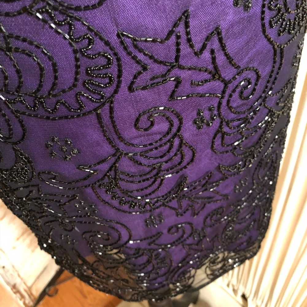 SZ S-VINTAGE LAWRENCE KAZAR PURPLE DRESS - image 7