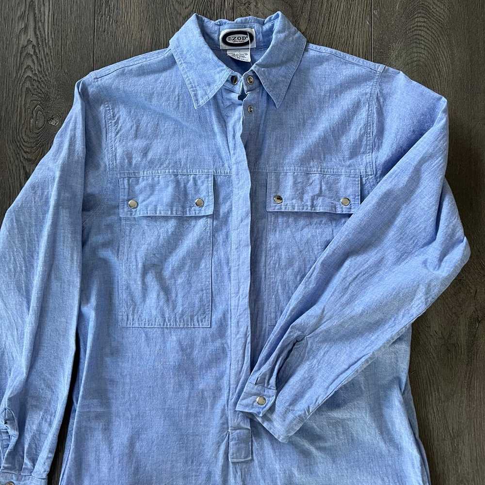 IZOD Vintage 80’s Women’s Chambray Cotton Coveral… - image 3