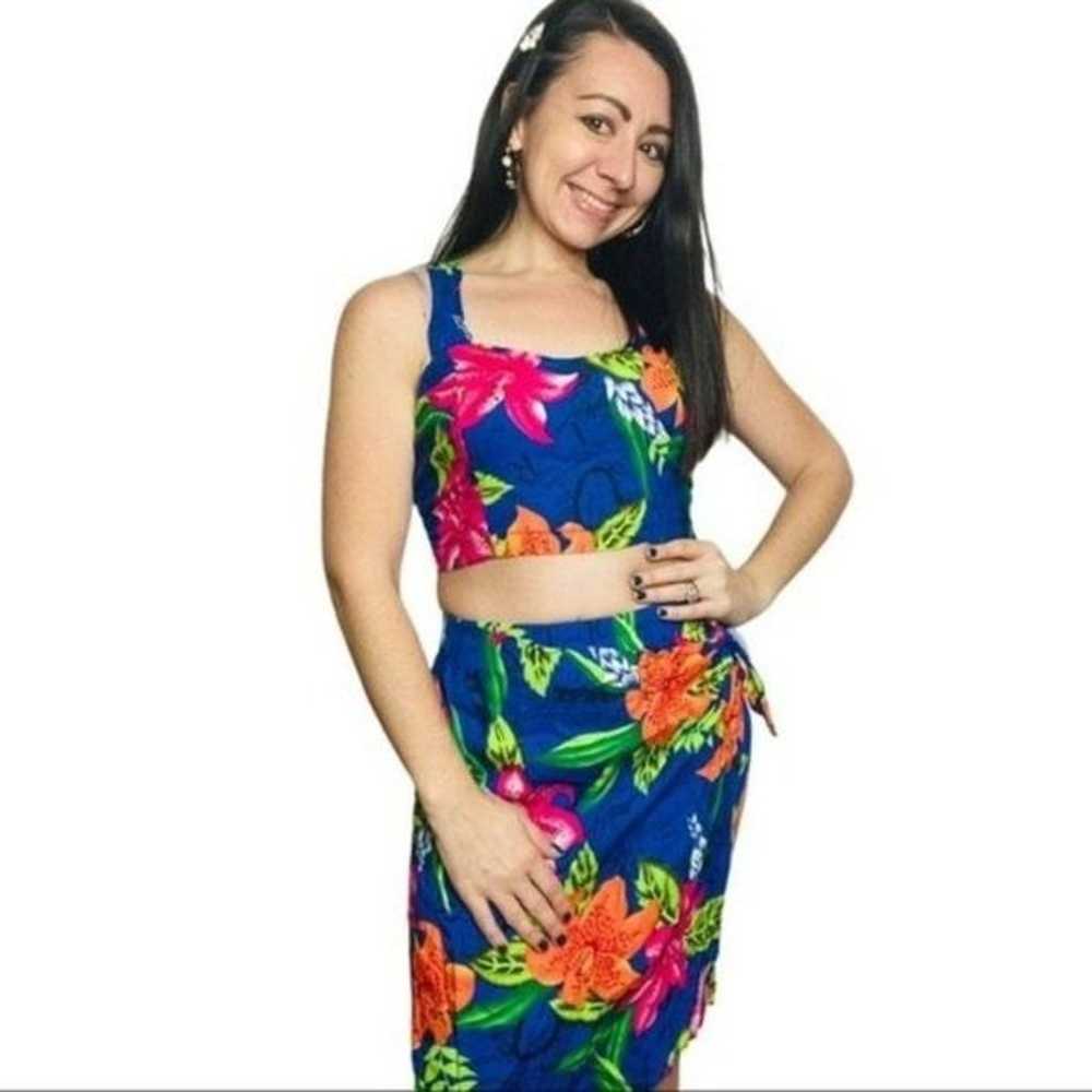 PARIS Sport Club Hawaiian Skirt Set size Small - image 3