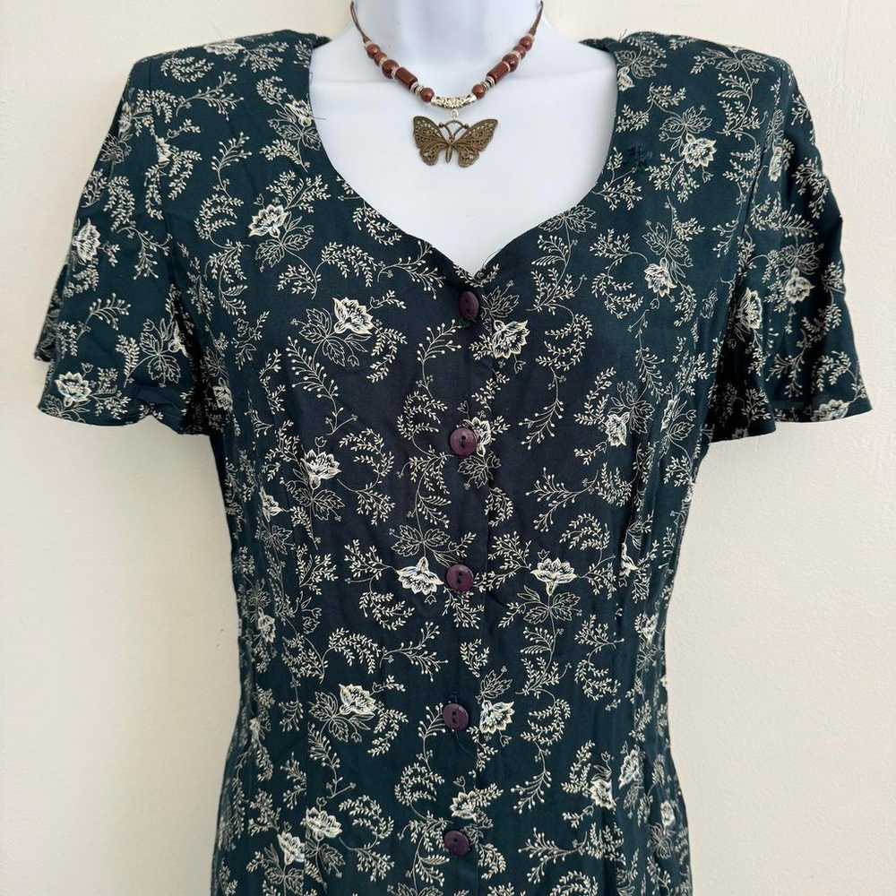 vintage 90s floral retro cottagecore button up ma… - image 4