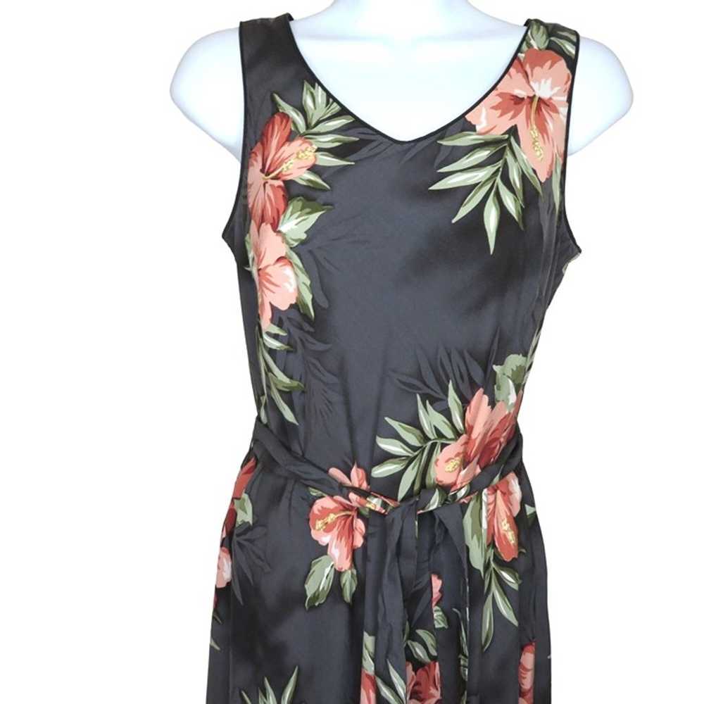 Vintage Hawaiian Dress S Floral Sleeveless Hostes… - image 1