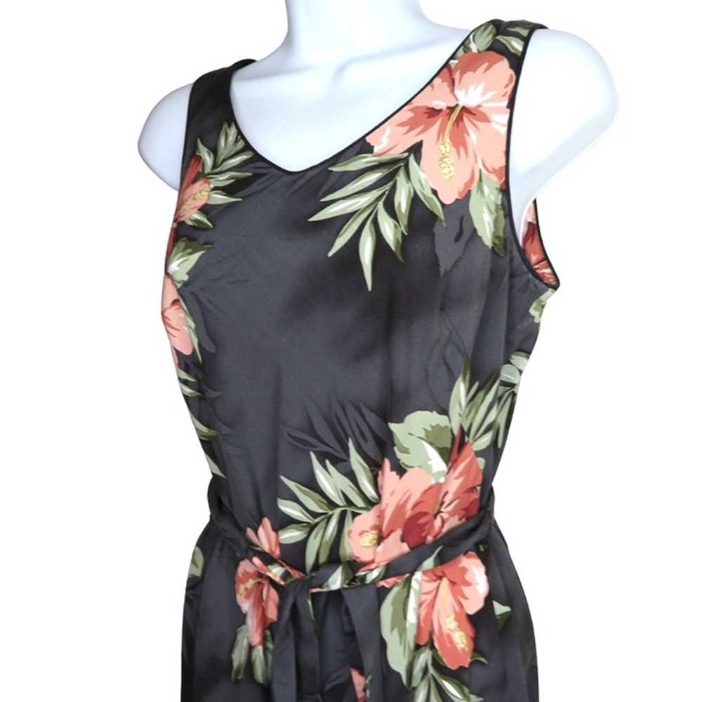 Vintage Hawaiian Dress S Floral Sleeveless Hostes… - image 3