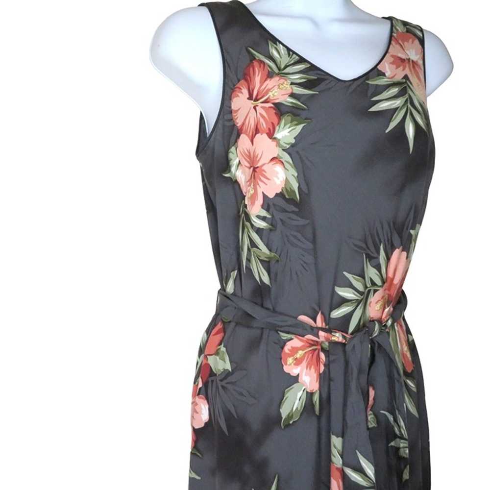 Vintage Hawaiian Dress S Floral Sleeveless Hostes… - image 4