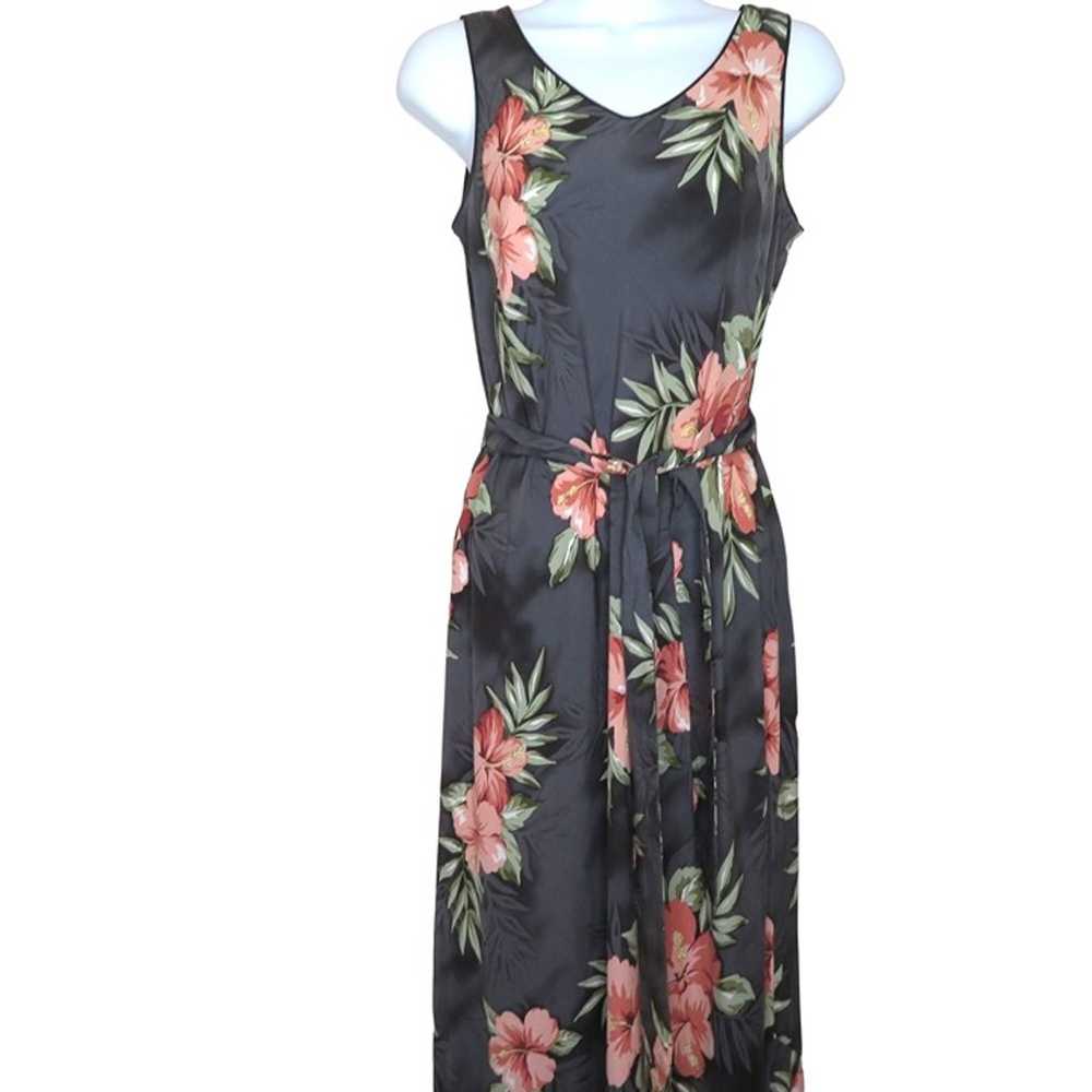 Vintage Hawaiian Dress S Floral Sleeveless Hostes… - image 5