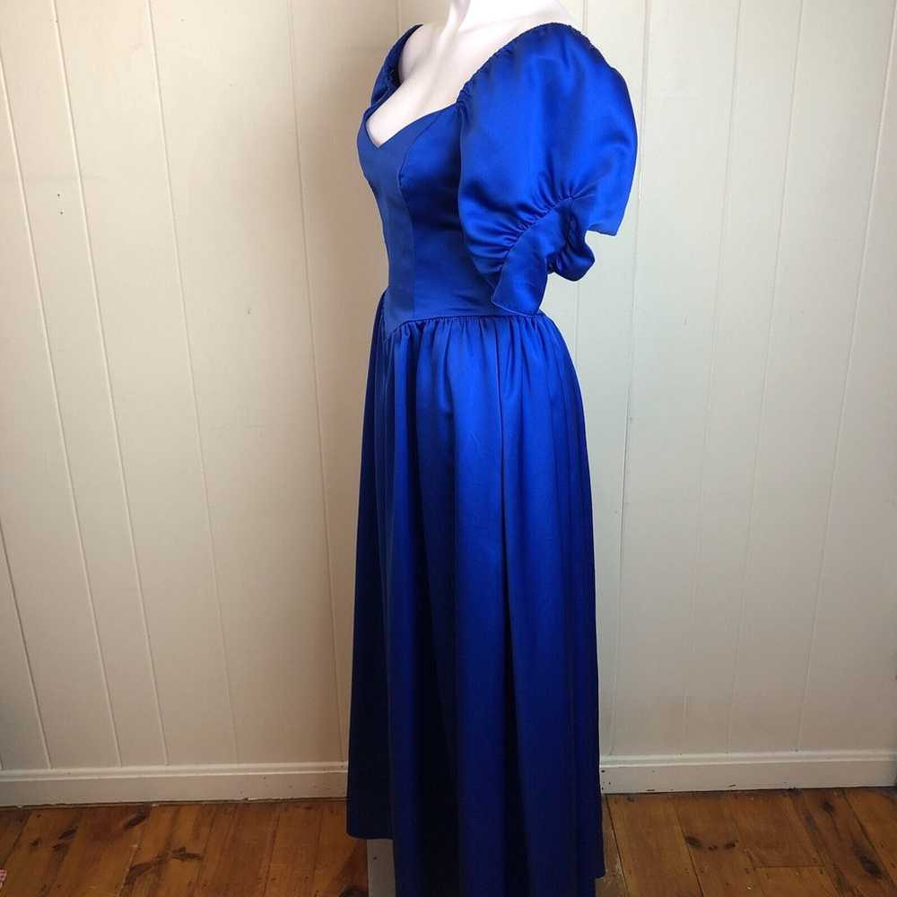 Vtg Off Shoulder Prom Gown XS Small Formal Renais… - image 3