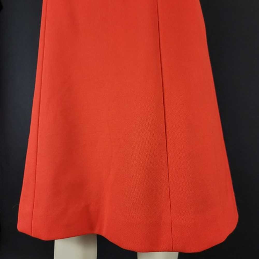 60s Red Mod Mock Neck Shift Dress - image 6