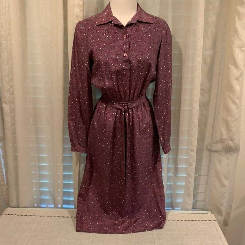 Vintage Nordstrom Brass Plum silk dress - image 1