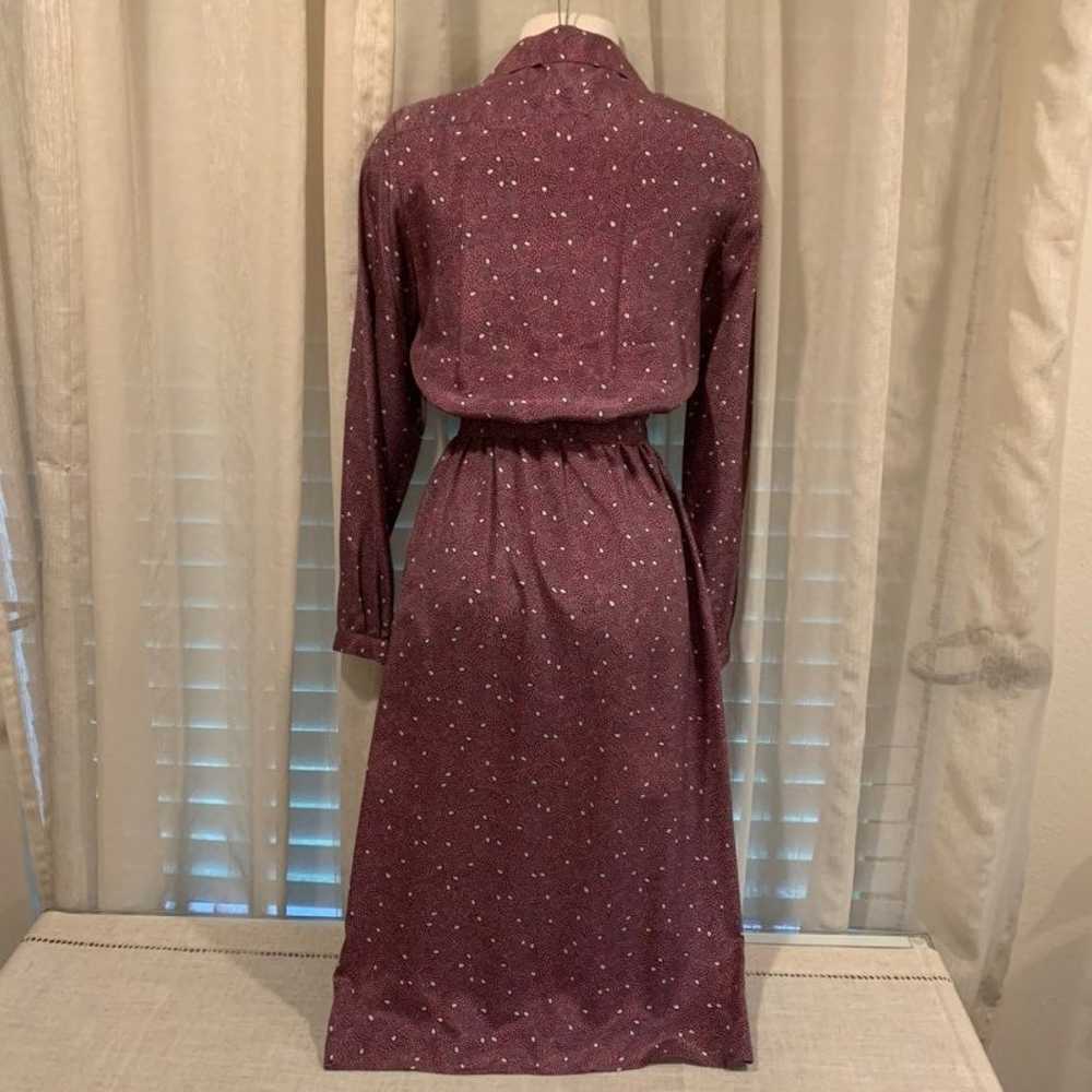 Vintage Nordstrom Brass Plum silk dress - image 5