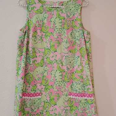 Vintage Lilly Pulitzer Green Pink Tiger Sleeveless