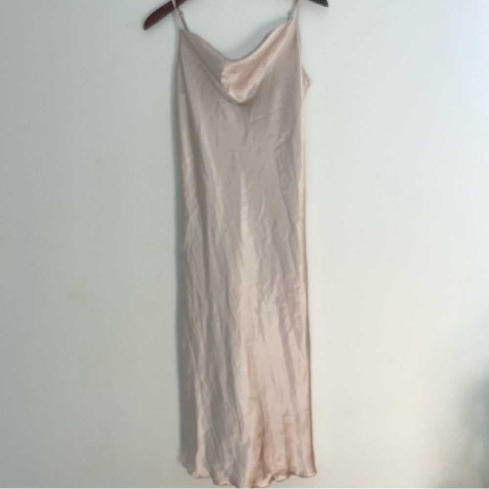 Bebe Y2K Silky Maxi Dress in Cream Beige Strappy … - image 3