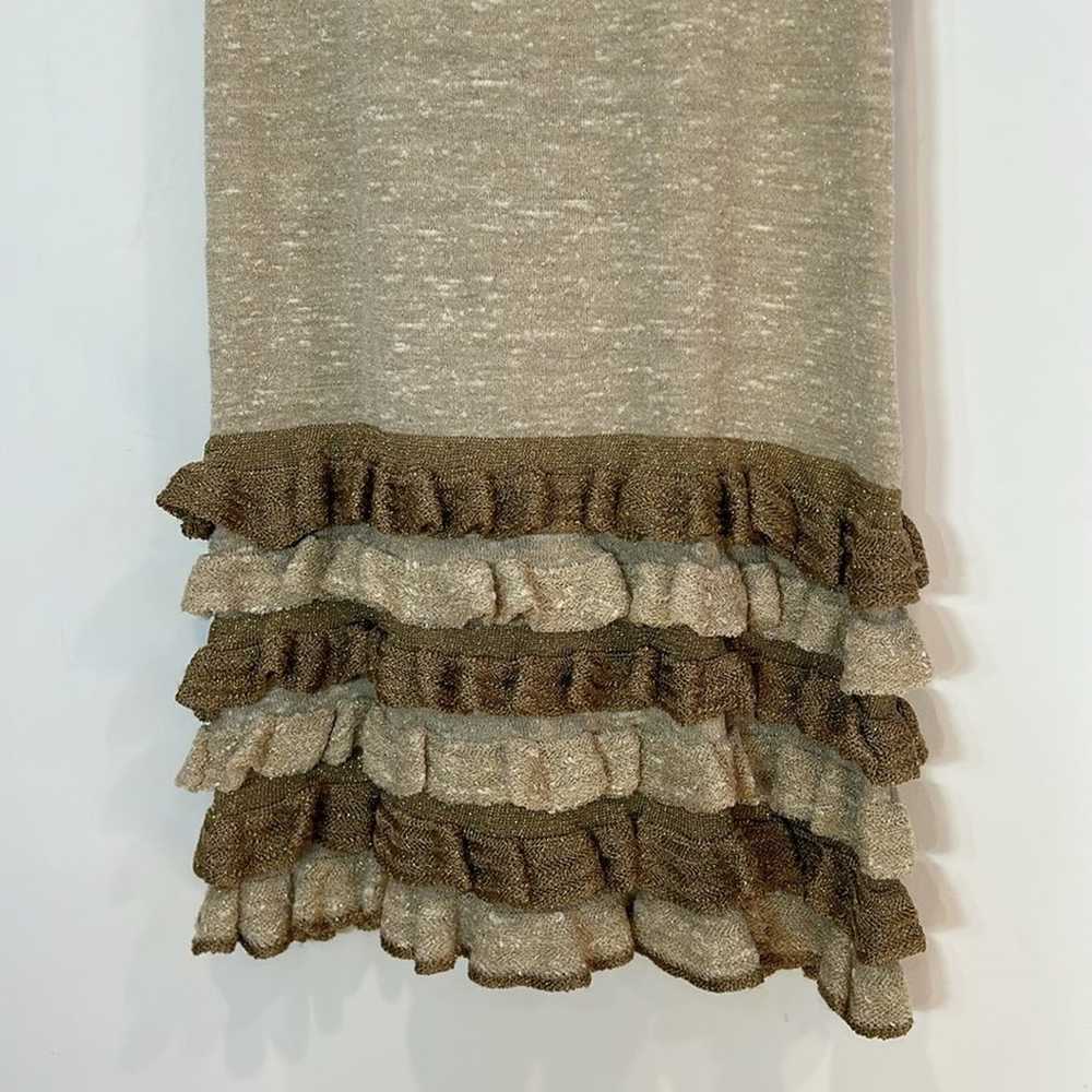 Vintage Diane Von Furstenberg knit metallic ruffl… - image 2