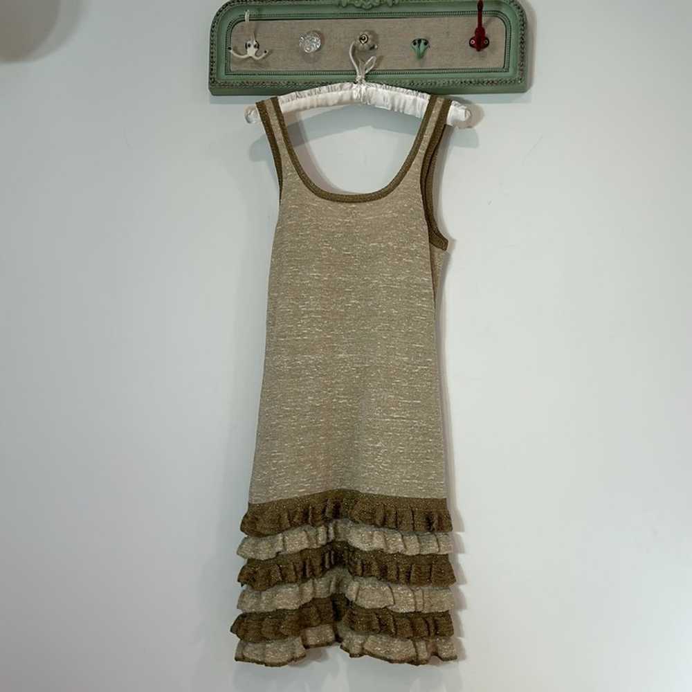 Vintage Diane Von Furstenberg knit metallic ruffl… - image 6