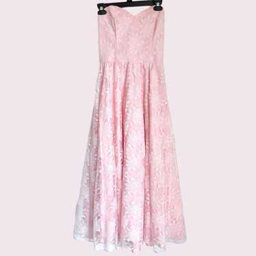 Vintage peach prom dress - image 1