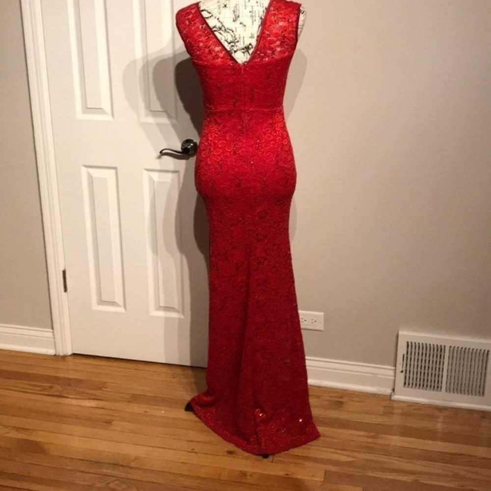 Floral Mermaid Lace Sequins Evening Prom Formal C… - image 4