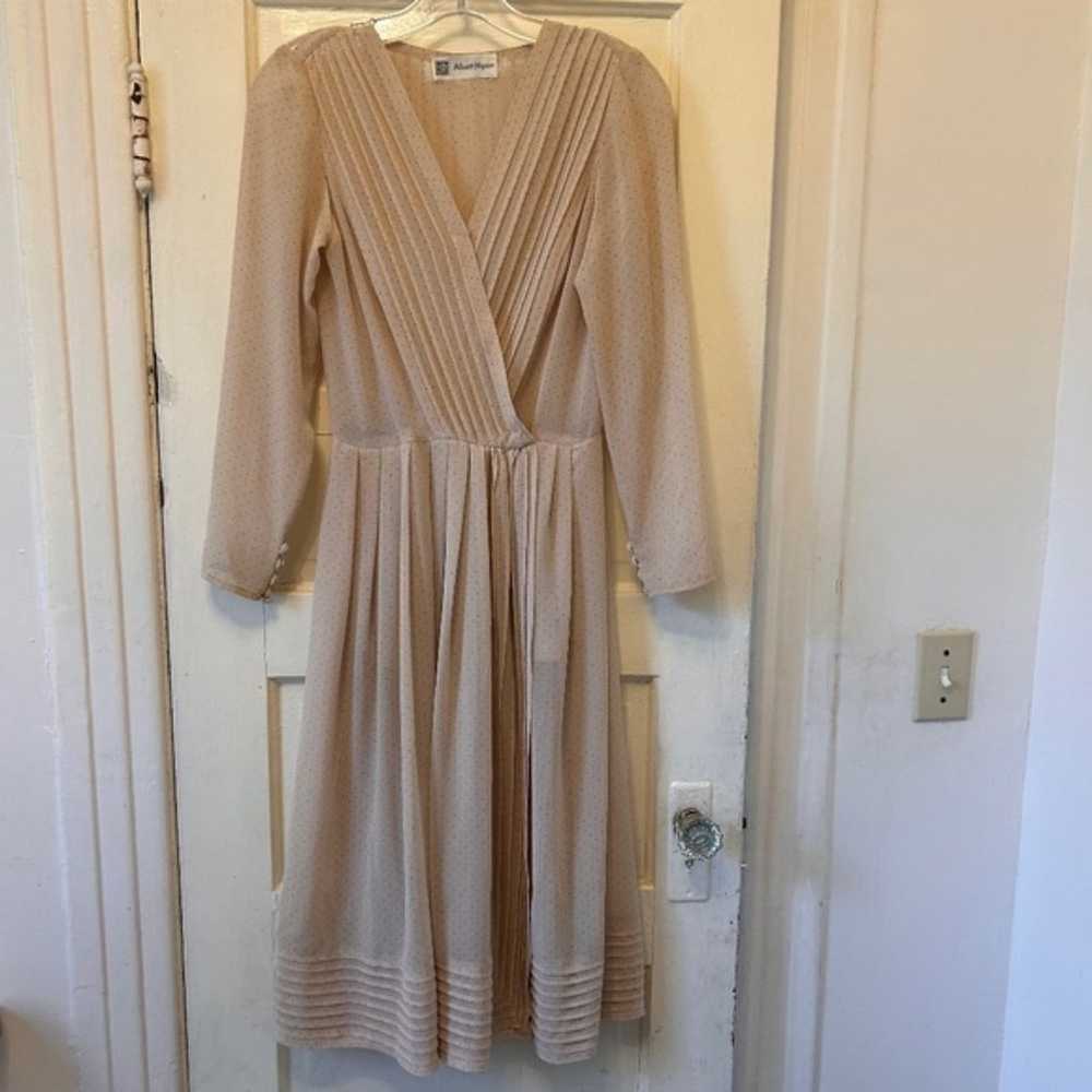 Vintage Albert Nippon Womens Cream Nearly Sheer P… - image 1