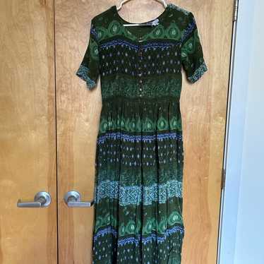 Vintage Green Midi Dress