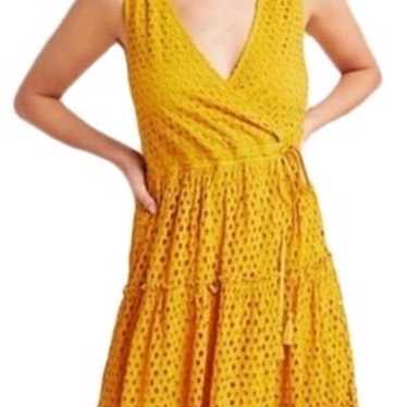 Frye x Anthropologie Nuri Eyelet Wrap Tie Dress - image 1