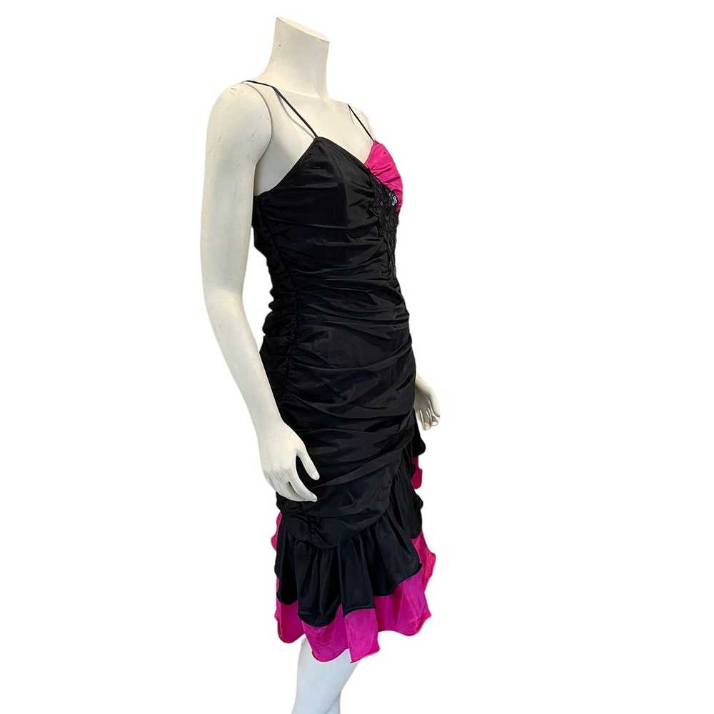 Vintage 80s/90s Asymmetrical Taffeta Party Dress - image 10