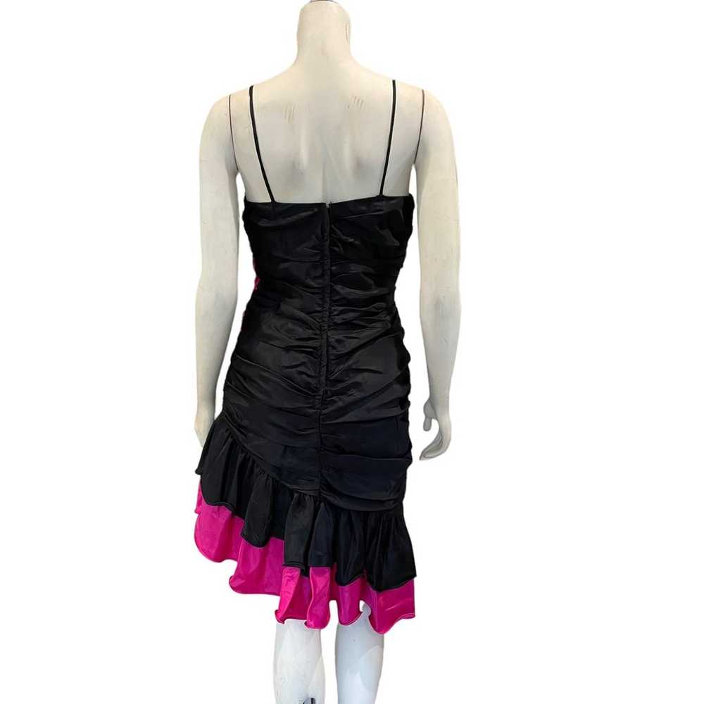 Vintage 80s/90s Asymmetrical Taffeta Party Dress - image 7