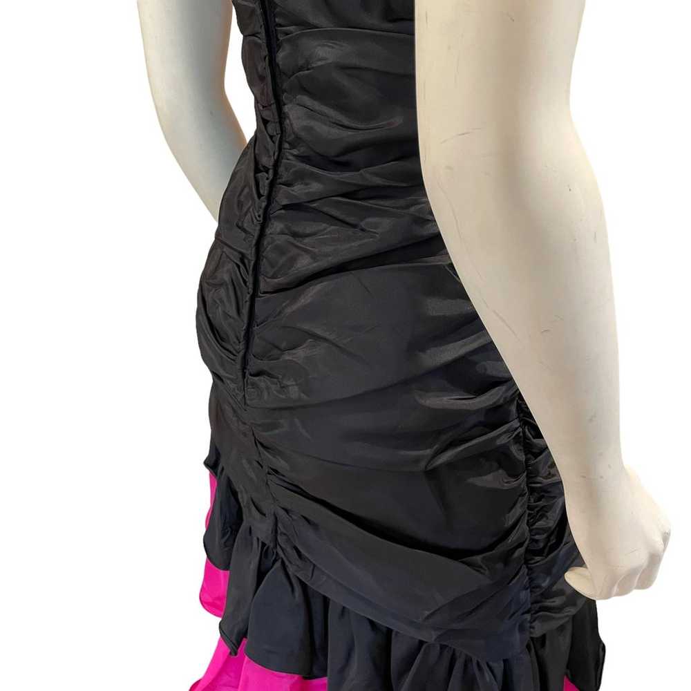 Vintage 80s/90s Asymmetrical Taffeta Party Dress - image 9