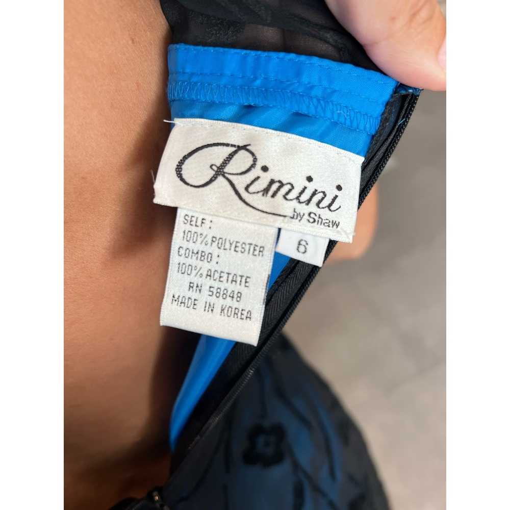 Rimini by Shaw Vintage 80s 90s  Black Sheer Flora… - image 4