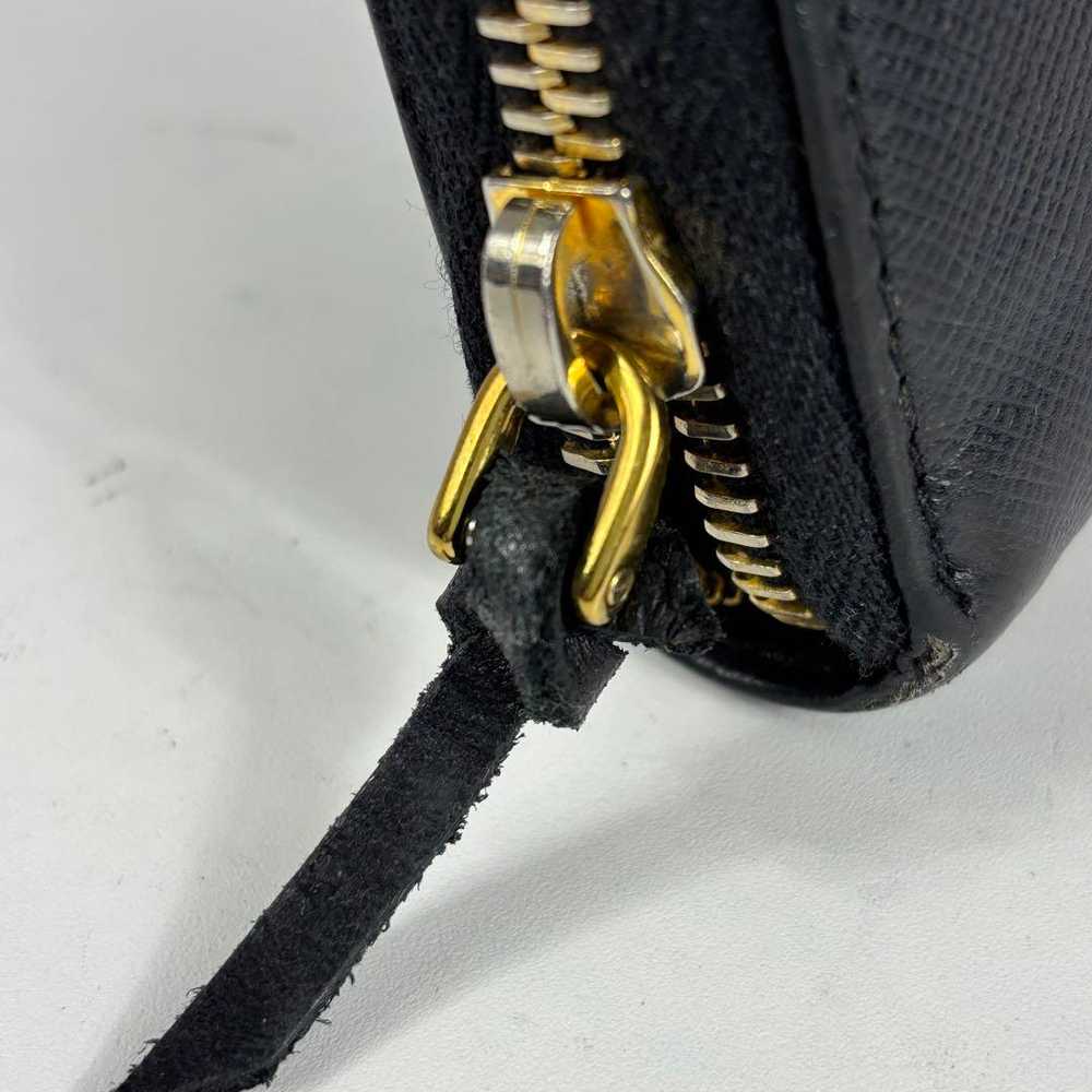 Prada Round Zip Fastener Long Wallet Metal Logo S… - image 5