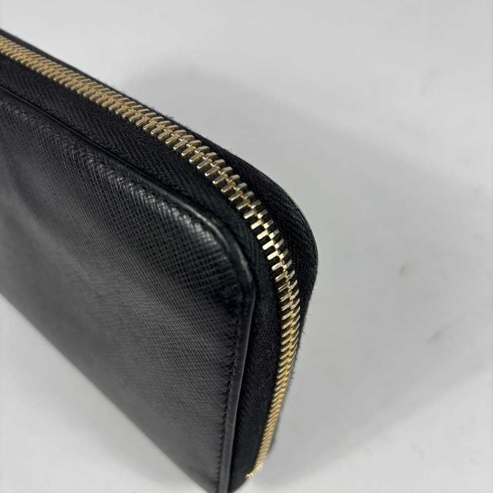 Prada Round Zip Fastener Long Wallet Metal Logo S… - image 6