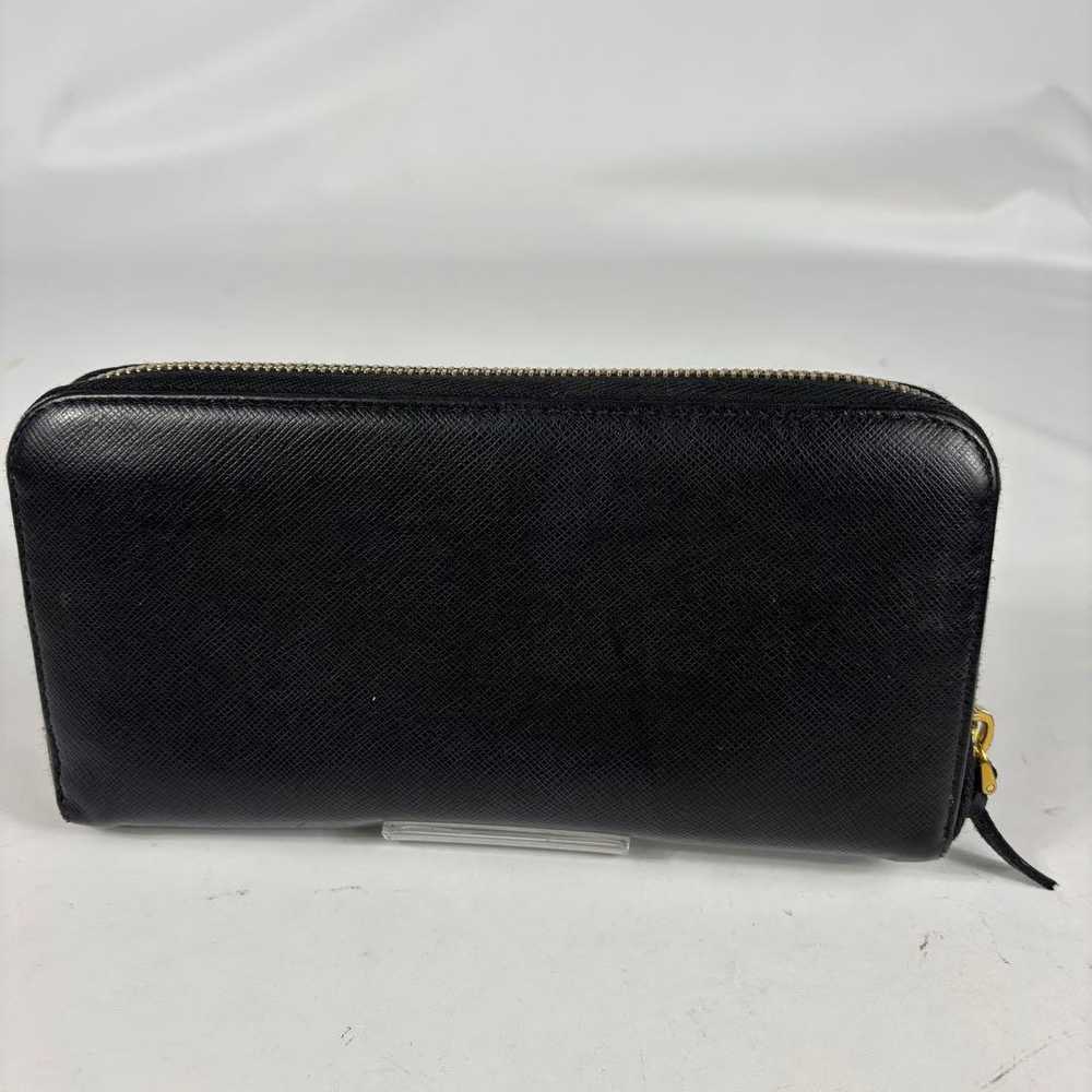 Prada Round Zip Fastener Long Wallet Metal Logo S… - image 7