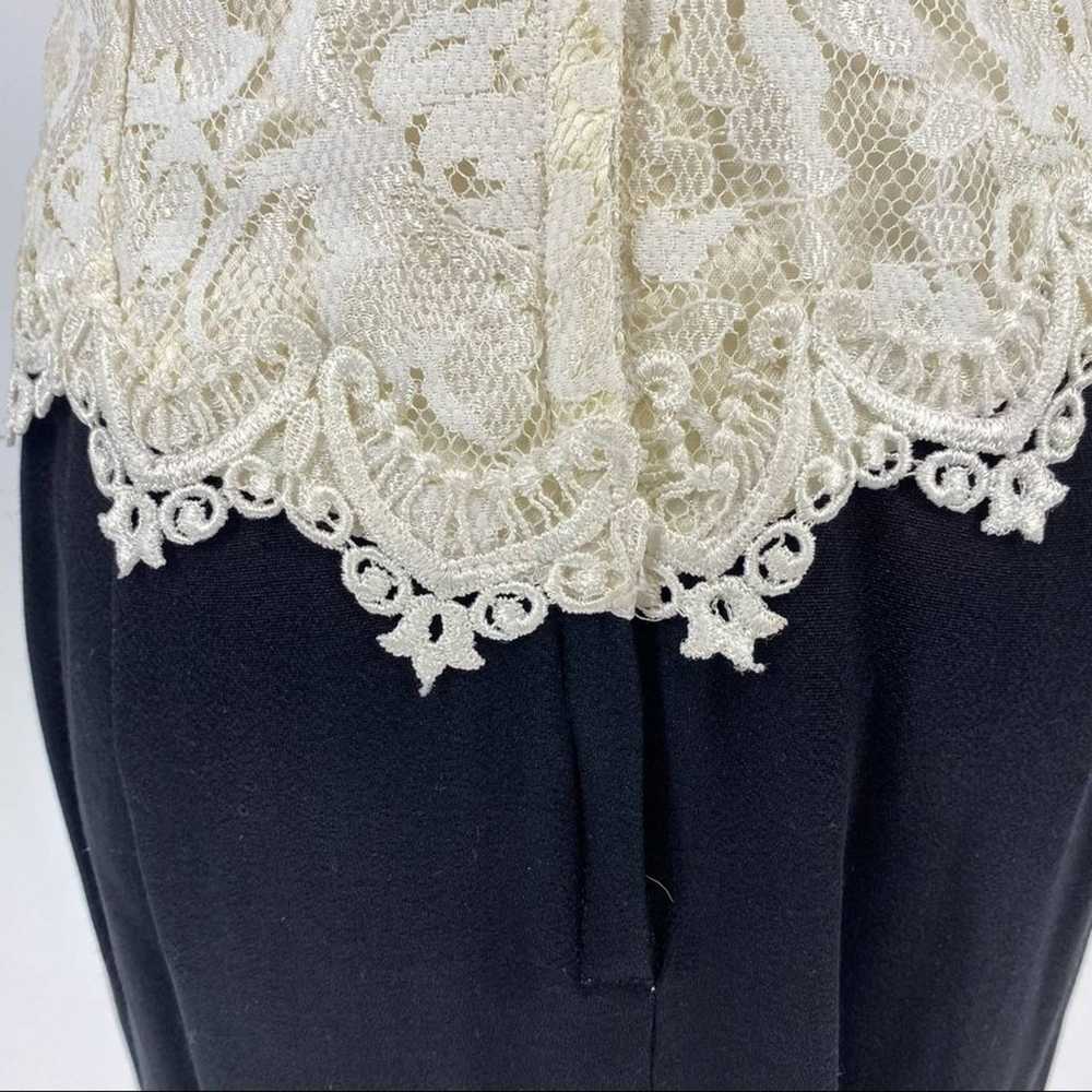 Vintage 90s Scott McClintock lace/crepe pencil pa… - image 3