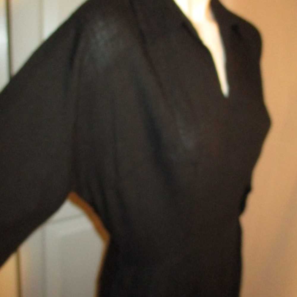 vintage 1940's 3/4 sleeve linen dress - image 3