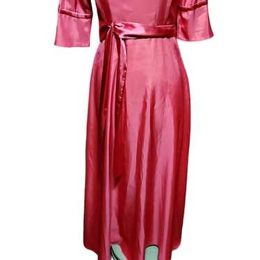 amish mennonite cape dress S Small Coral Pink Sat… - image 1