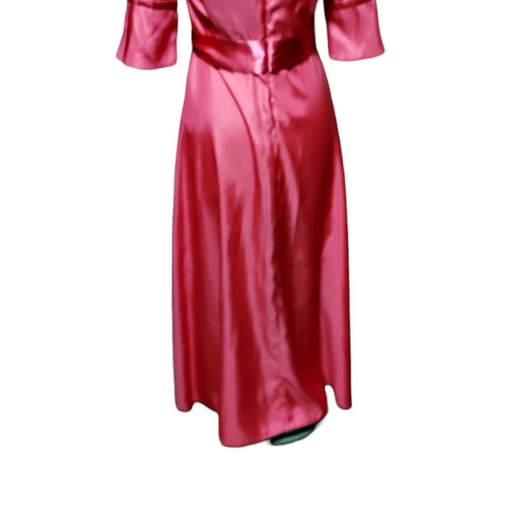 amish mennonite cape dress S Small Coral Pink Sat… - image 4