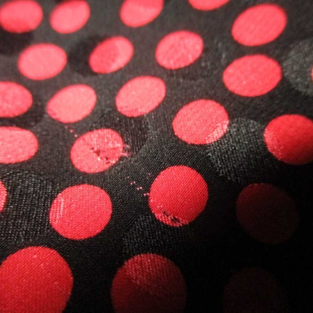 vintage Albert Nipon mock wrap silk polka dot ruf… - image 12