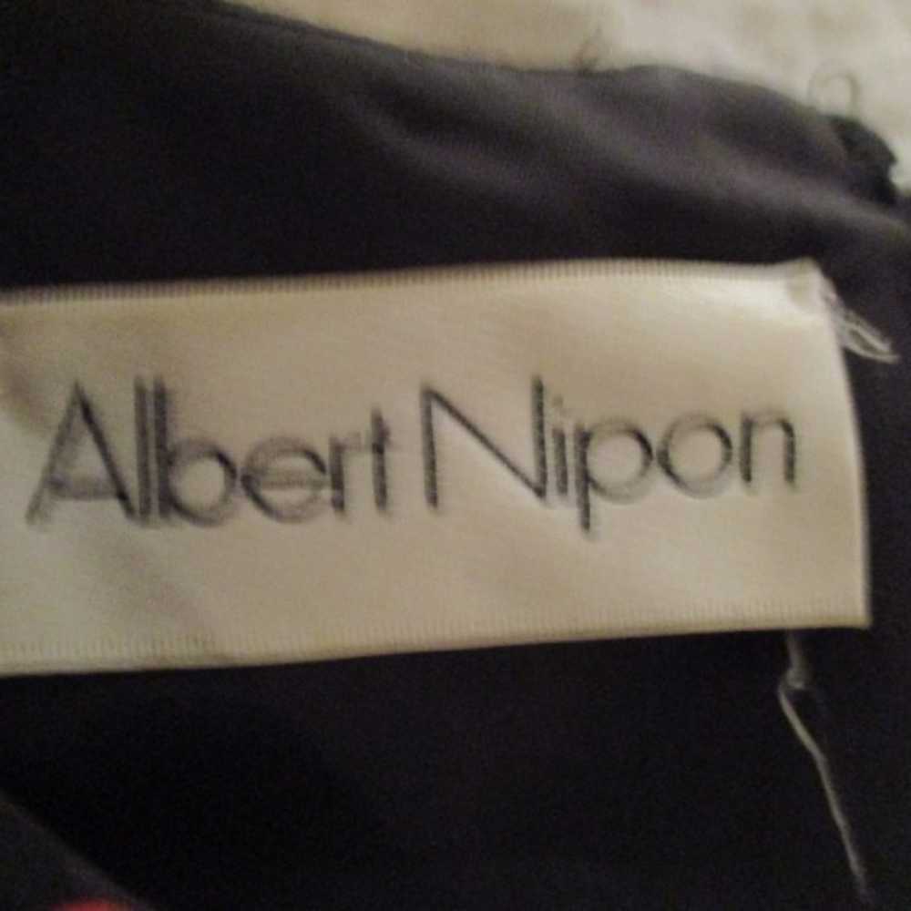 vintage Albert Nipon mock wrap silk polka dot ruf… - image 7