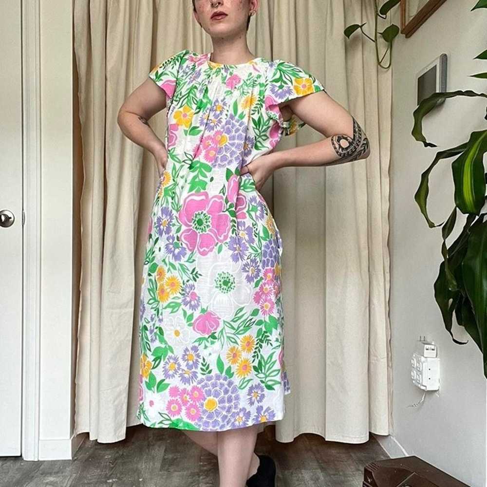 1970s Retro Floral Nightgown - image 1