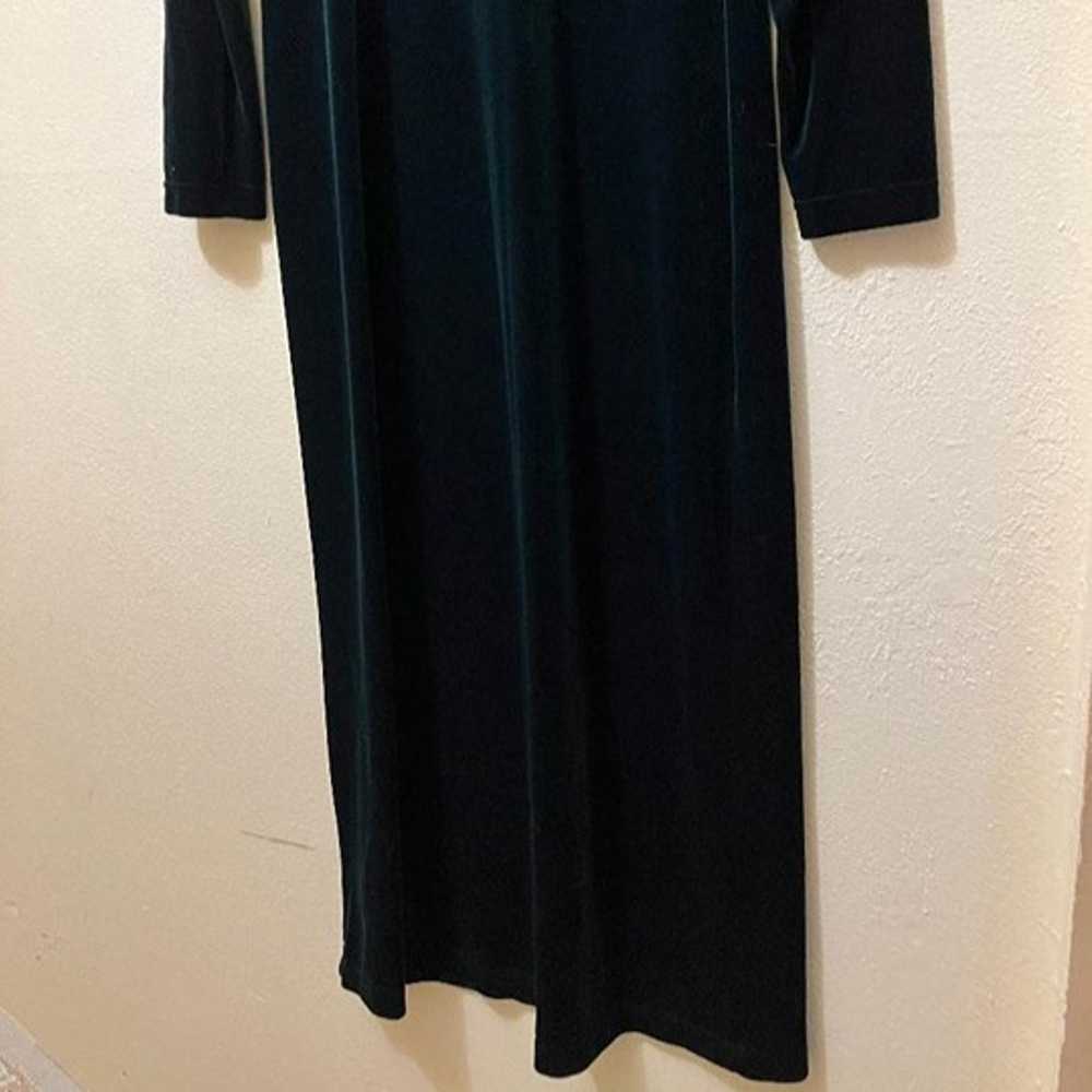 Vintage Dress.com Dark Green Long Sleeve Mock Nec… - image 3