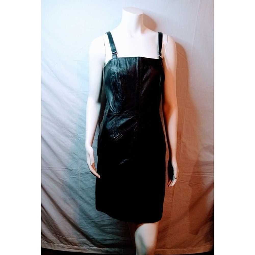 Newport News 90s Leather Jumper Dress - image 1