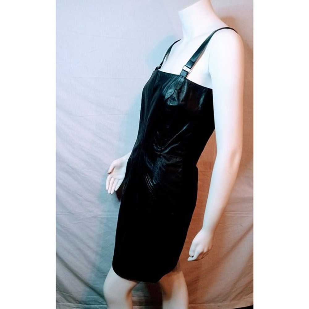 Newport News 90s Leather Jumper Dress - image 3