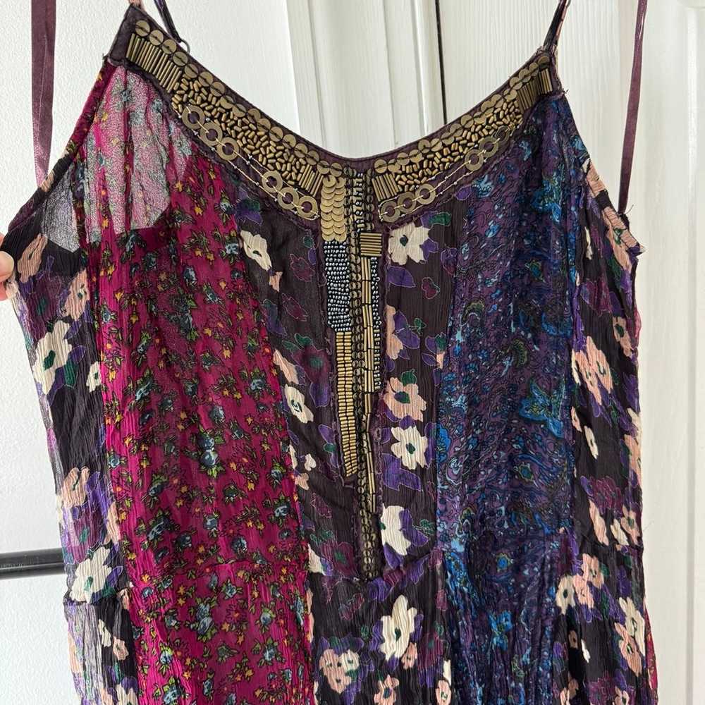 Free People Maxi dress purple floral sequin - image 4