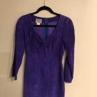 Vintage genuine suede dress