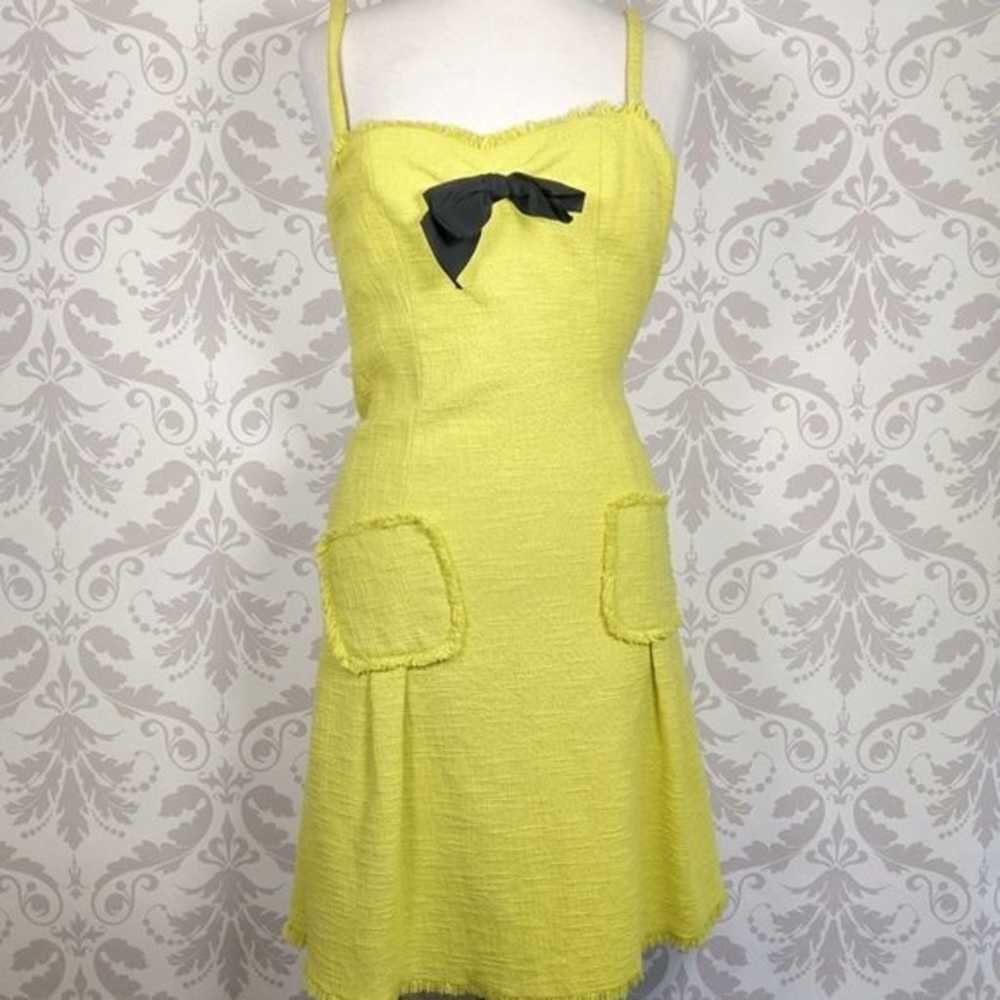 Moschino Cheap and Chic Yellow dress w/Black bow - image 1