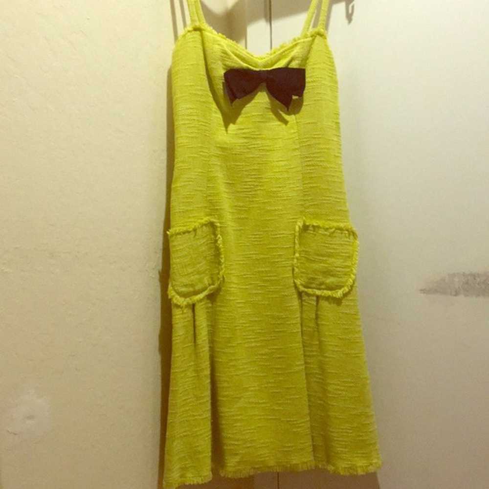 Moschino Cheap and Chic Yellow dress w/Black bow - image 2