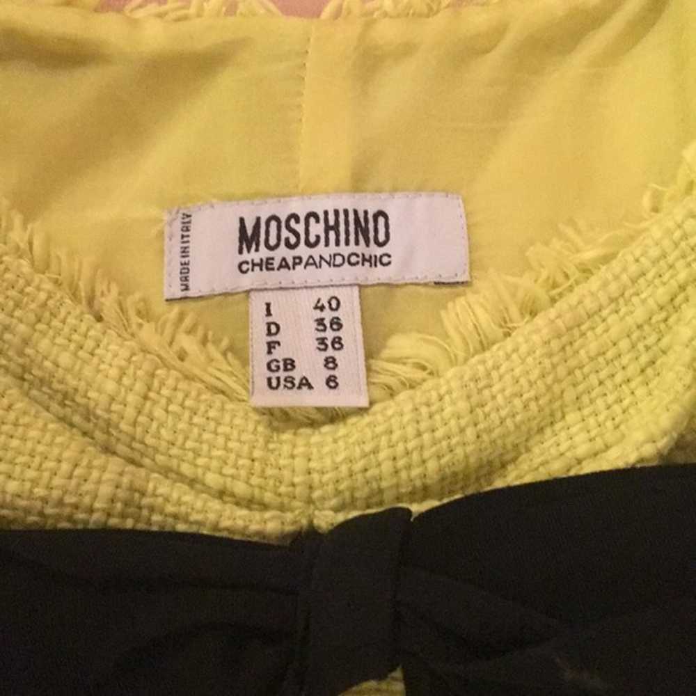 Moschino Cheap and Chic Yellow dress w/Black bow - image 7