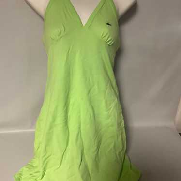 Lacoste vintage lime green halter sundress 36 - image 1